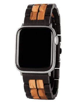 Applewatch band i Ebony och Zebraträ. klocka ingår ej