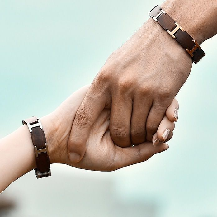 För kärleksparet, armband H-link från donum.earth