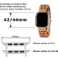 Applewatch band i en härlig mix av Zebraträ och rostfritt stål. Här i modell 42/44 mm. Passar till series 1/2/3/4/5/6/SE